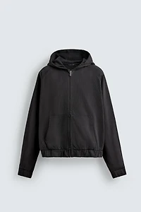 BOXY FIT HOODIE SWEATSHIRT