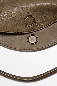 Nappa leather mini slouch bag