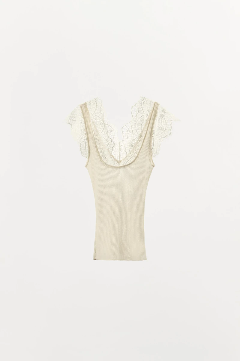 LACE KNIT TOP