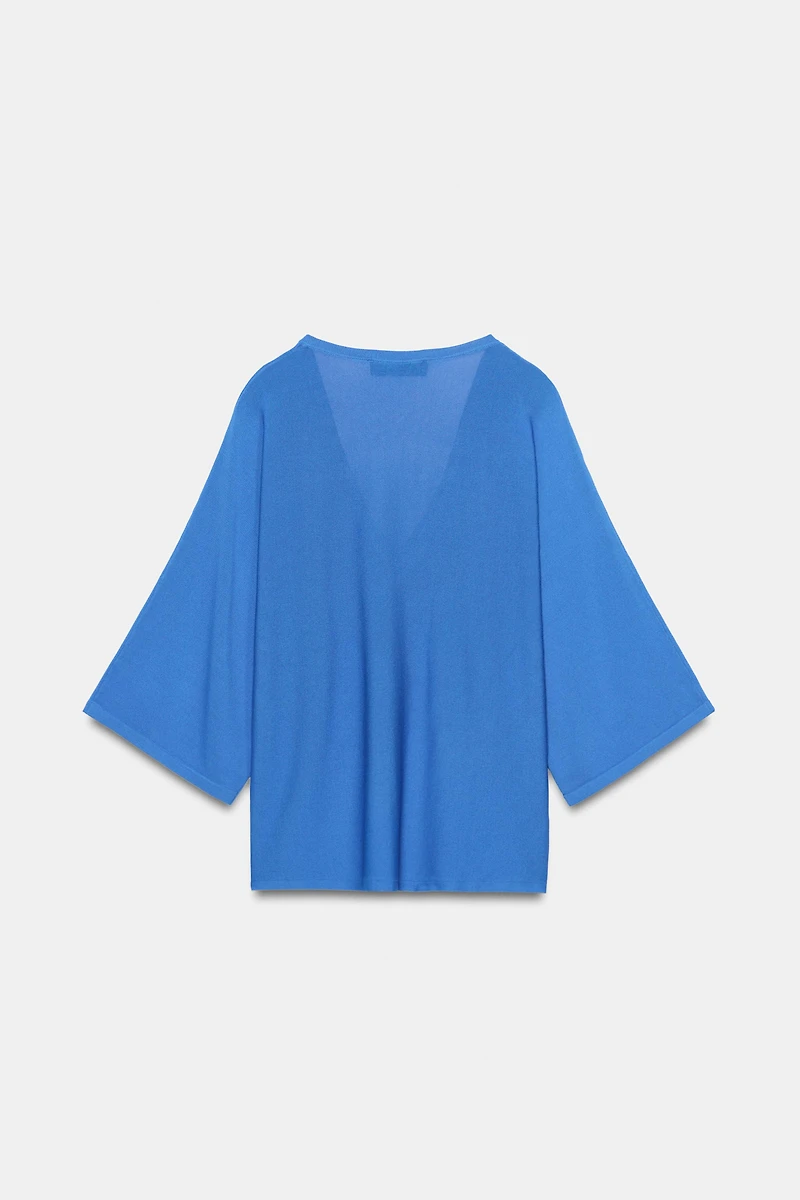 FLOWY V-NECK KNIT JUMPER