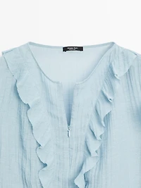 Flowing blouse with ruffles