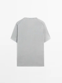 Cotton blend knit T-shirt