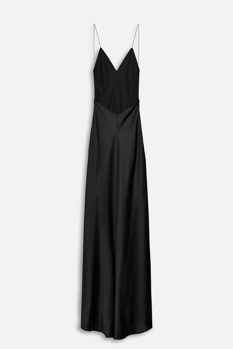 LONG SATIN DRESS 50TH ANNIVERSARY