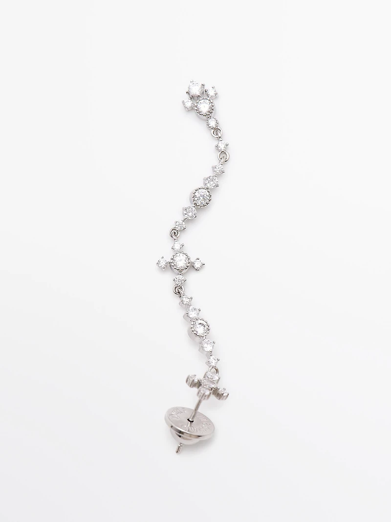 Rhinestone dangle earrings