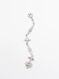 Rhinestone dangle earrings