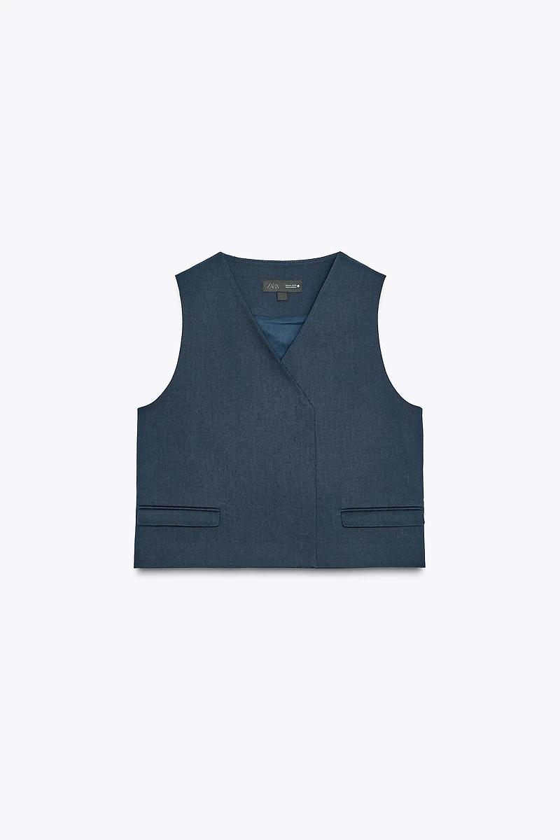 GILET SANS MANCHES CROISÉ ZW COLLECTION