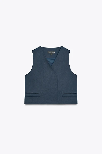 ZW COLLECTION DOUBLE-BREASTED VEST