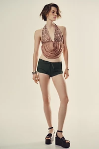 SEQUIN HALTER TOP