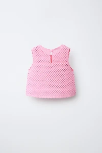 SEA MOTIF CROCHET KNIT TOP