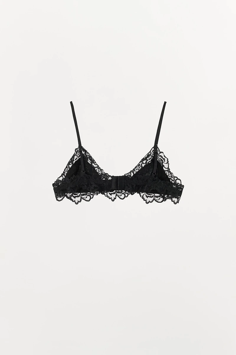 BRALETTE EN POINTELLE AVEC DENTELLE
