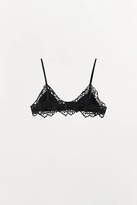 BRALETTE EN POINTELLE AVEC DENTELLE