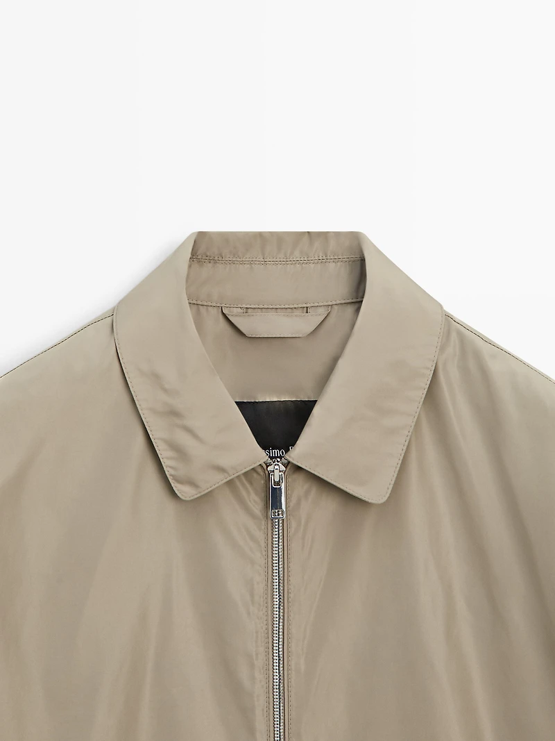 Short technical fabric jacket