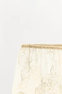 EMBROIDERED LACE SHORTS