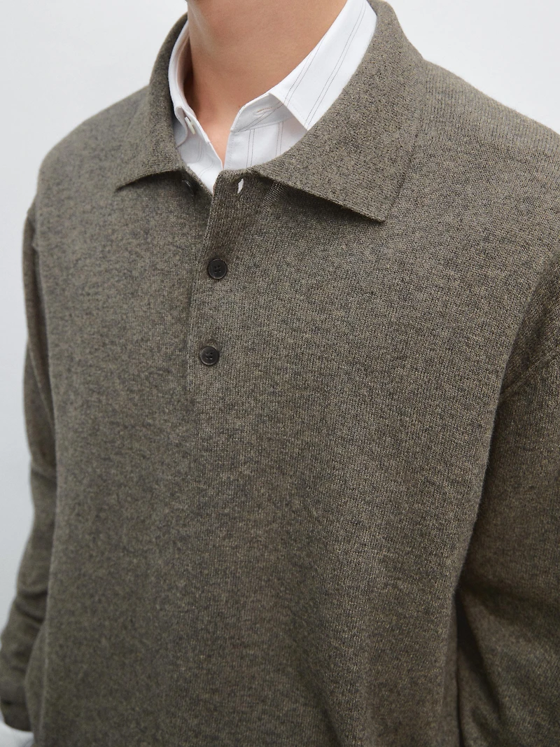 Yak wool blend knit sweater