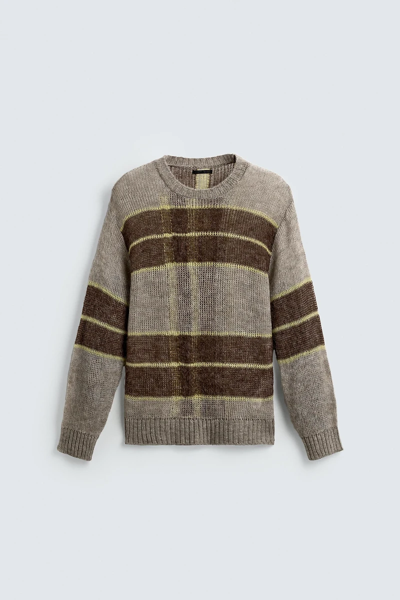 TEXTURED STRIPE SWEATER