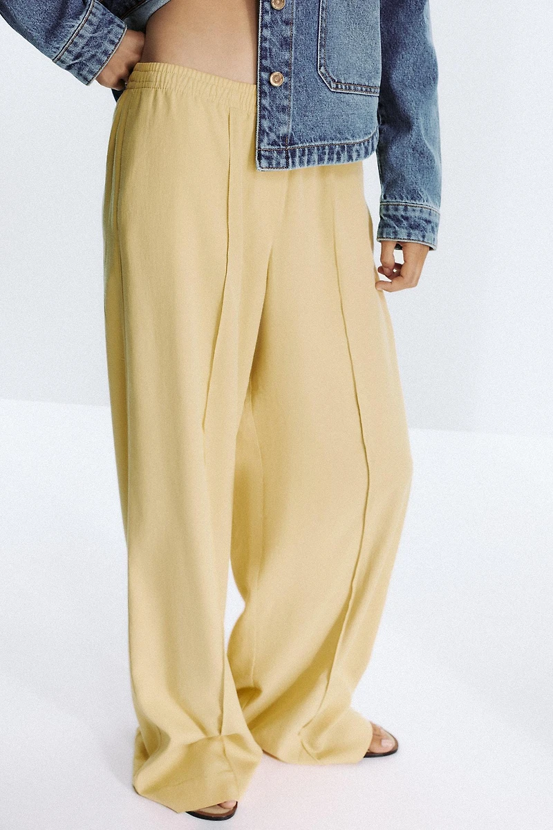WIDE LEG SEAM PANTS