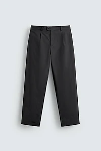 PANTALON DE COSTUME EN POPELINE