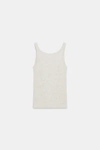 COTTON RIBBED STRAP TOP