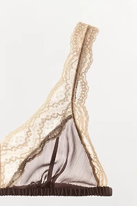 CONTRAST LACE TRIANGLE BRA