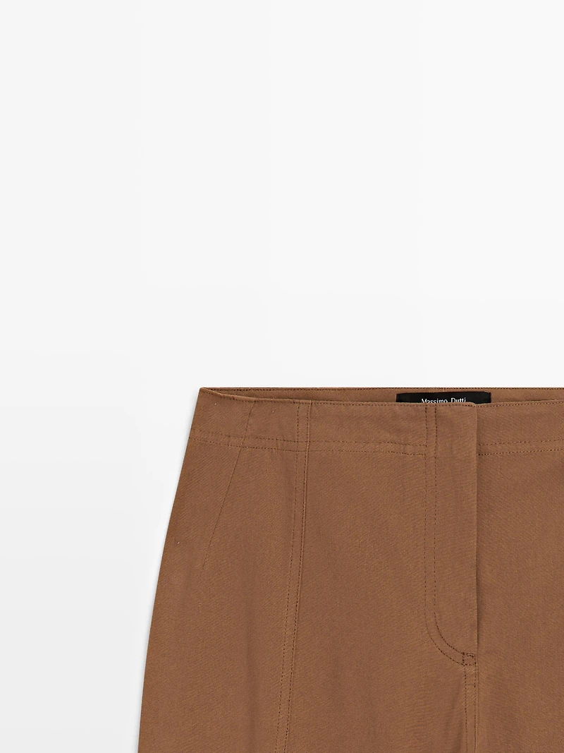 Pantalon flare avec du coton
