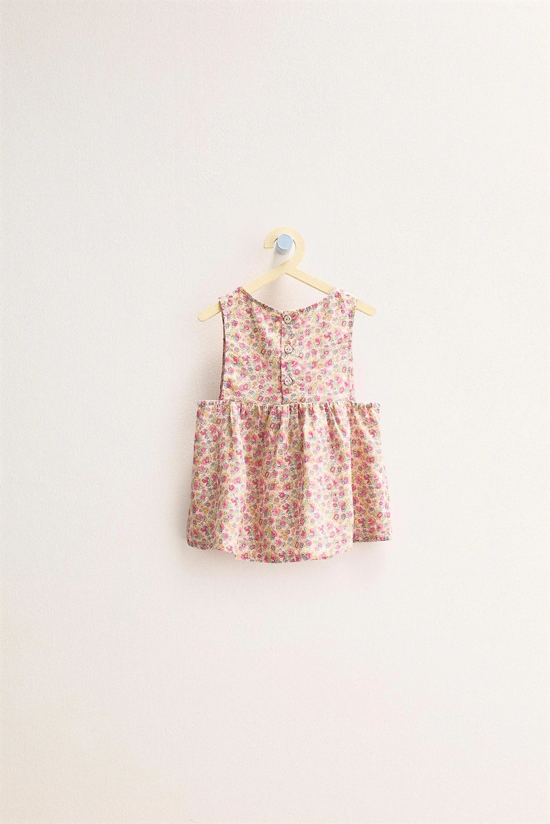 ZARA TIMELESS - FLORAL LINEN TOP
