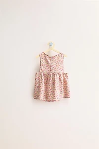 ZARA TIMELESS - FLORAL LINEN TOP
