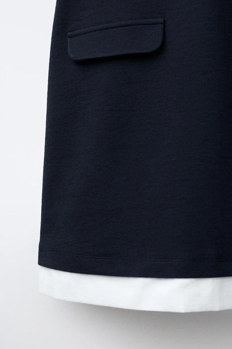 CONTRAST COLLAR DRESS