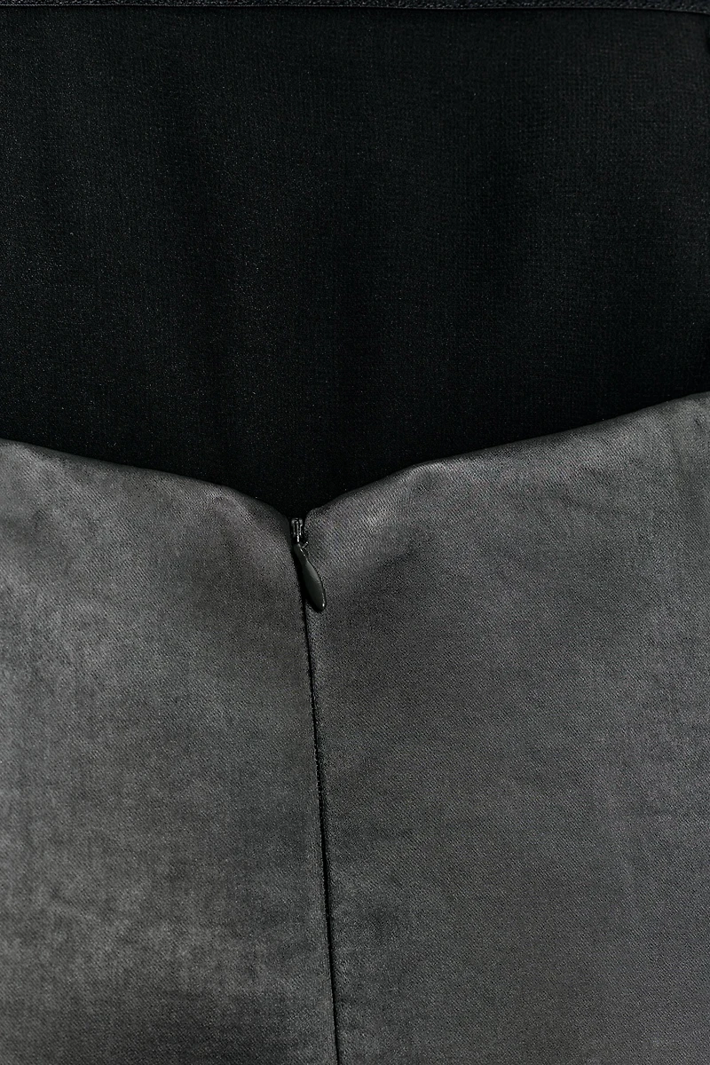 ROBE SATINÉE ASYMÉTRIQUE ZW COLLECTION