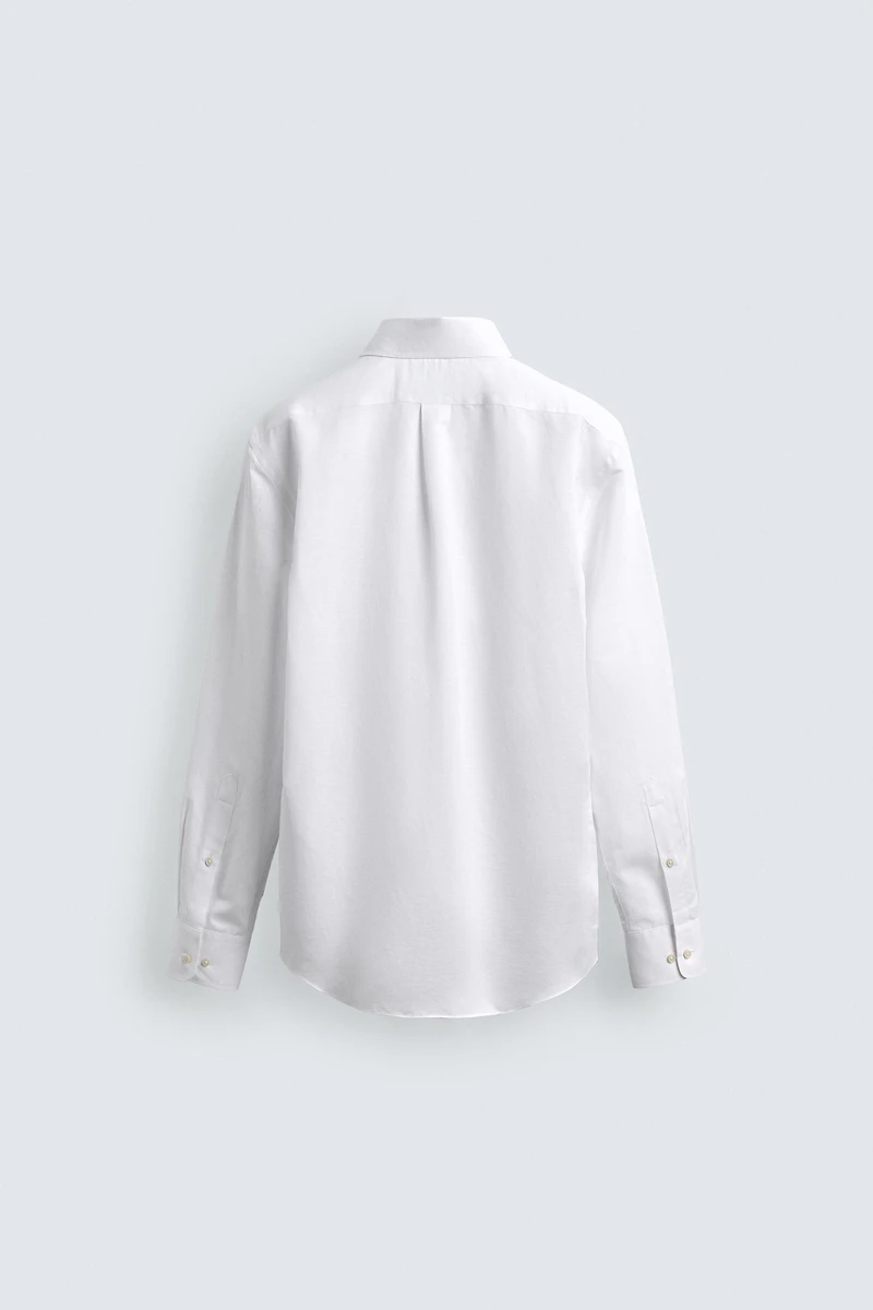 REGULAR FIT COTTON-LINEN SHIRT