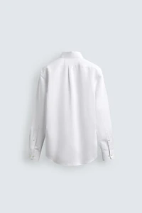 REGULAR FIT COTTON-LINEN SHIRT