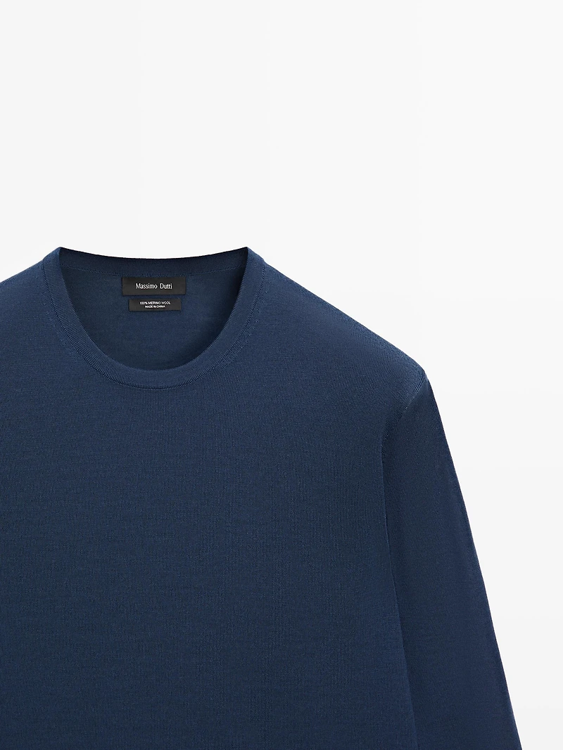 Merino wool knit sweater