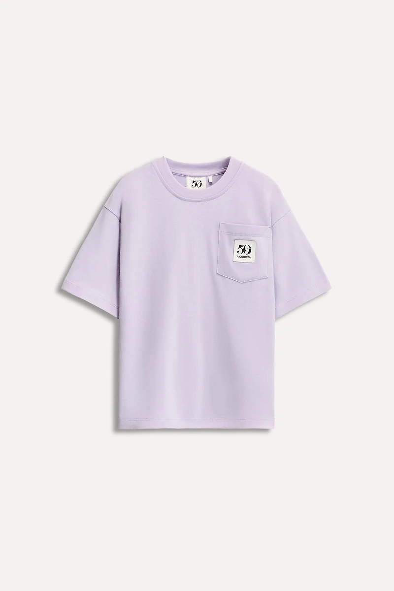6- YEARS/ 50TH ANNIVERSARY LABEL POCKET T-SHIRT