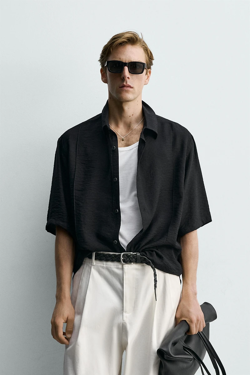 FLOWY TEXTURED SHIRT