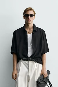 FLOWY TEXTURED SHIRT