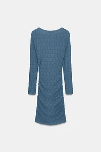 STRUCTURED DRAPED MINI DRESS