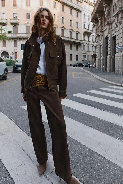 BLOUSON BOMBER OVERSIZE EFFET DAIM