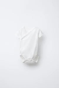 THREE-PACK OF BASIC SHORT SLEEVE KIMONO COLLAR BODYSUITS