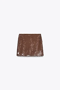 MINI JUPE À SEQUINS
