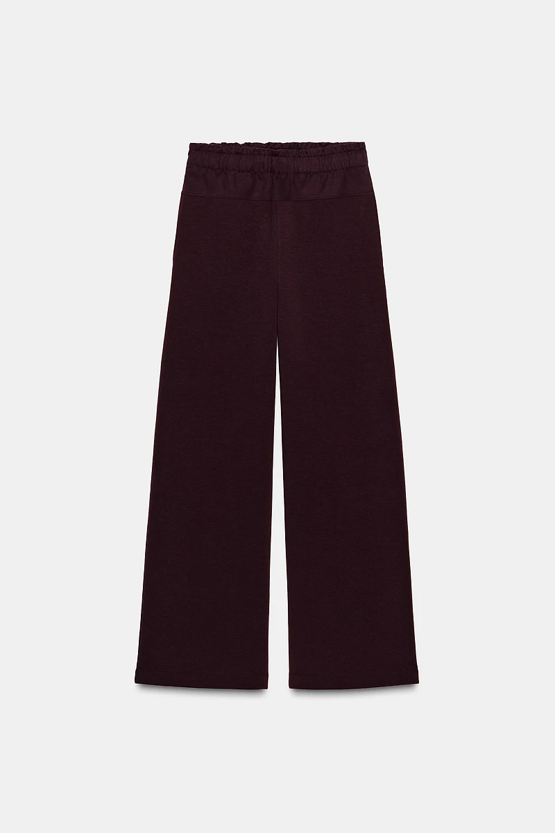 CONTRASTING FABRIC PANTS
