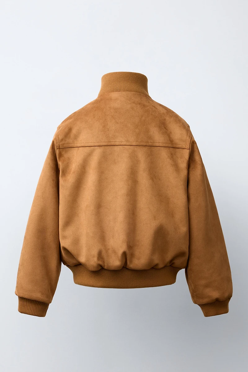 BLOUSON BOMBER EFFET DAIM