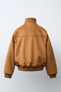 BLOUSON BOMBER EFFET DAIM