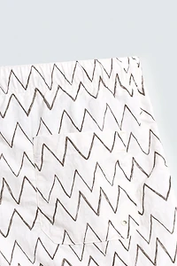 GEOMETRIC PRINT MID-LENGTH SWIMSUIT