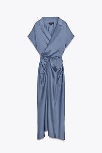 ZW COLLECTION SATIN EFFECT WRAP DRESS