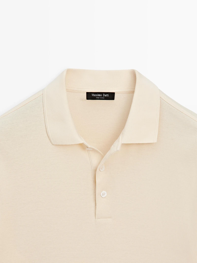 Short sleeve cotton polo shirt