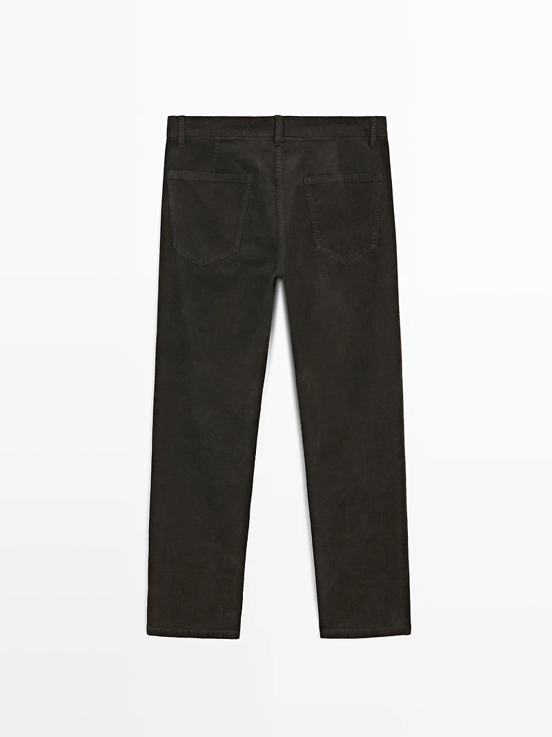 Slim fit corduroy denim trousers