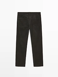Slim fit corduroy denim trousers