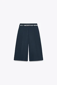 BELTED LONG SHORTS