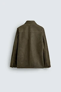 VINTAGE EFFECT SUEDE LEATHER JACKET