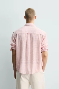 PLAID FLOWY SHIRT