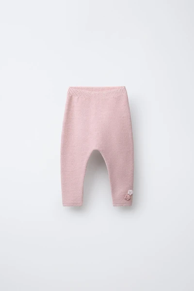 CROCHETED FLOWER KNIT PANTS